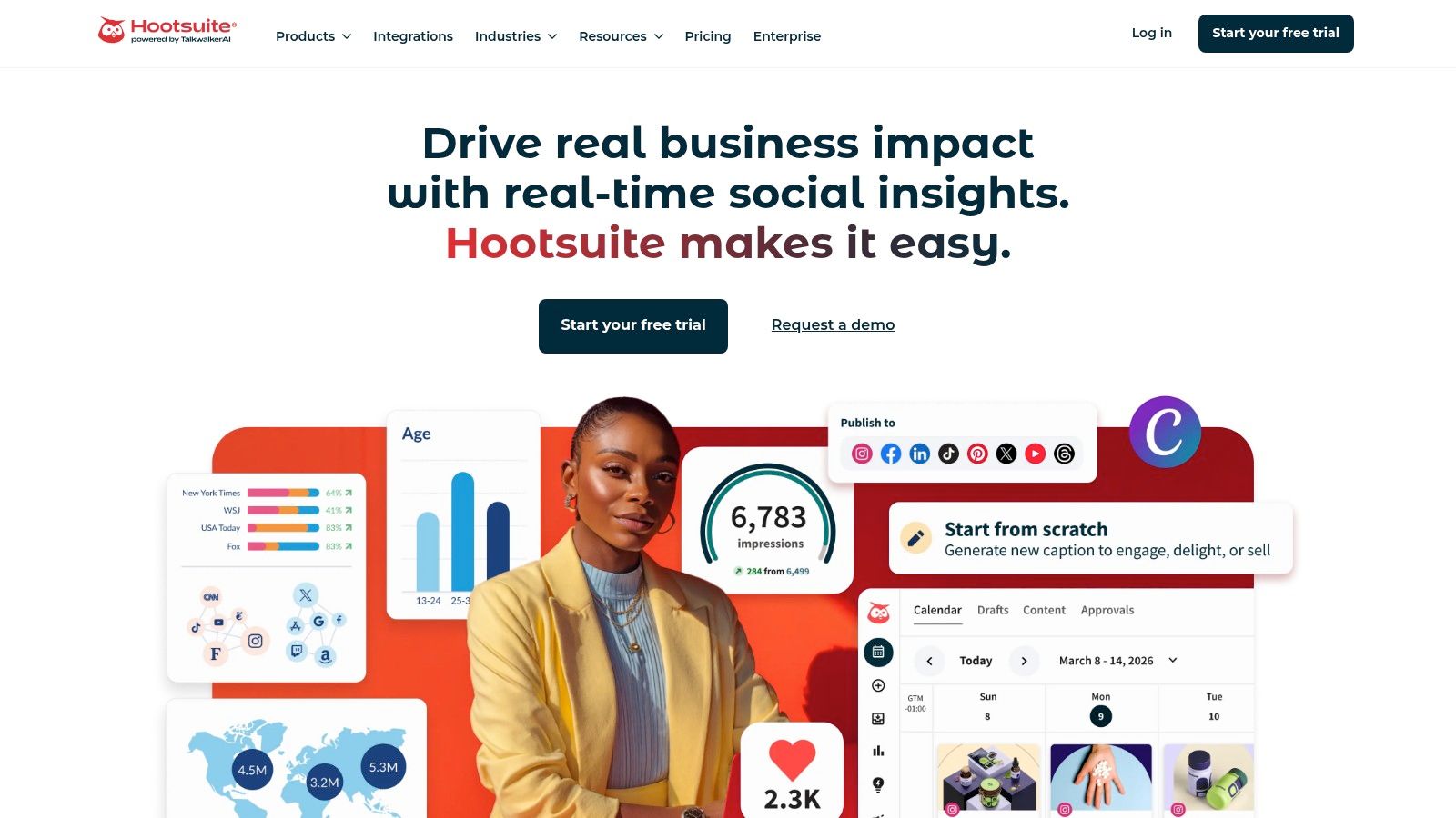 Hootsuite (Heyday/AI Chatbot + Inbox DM automations)