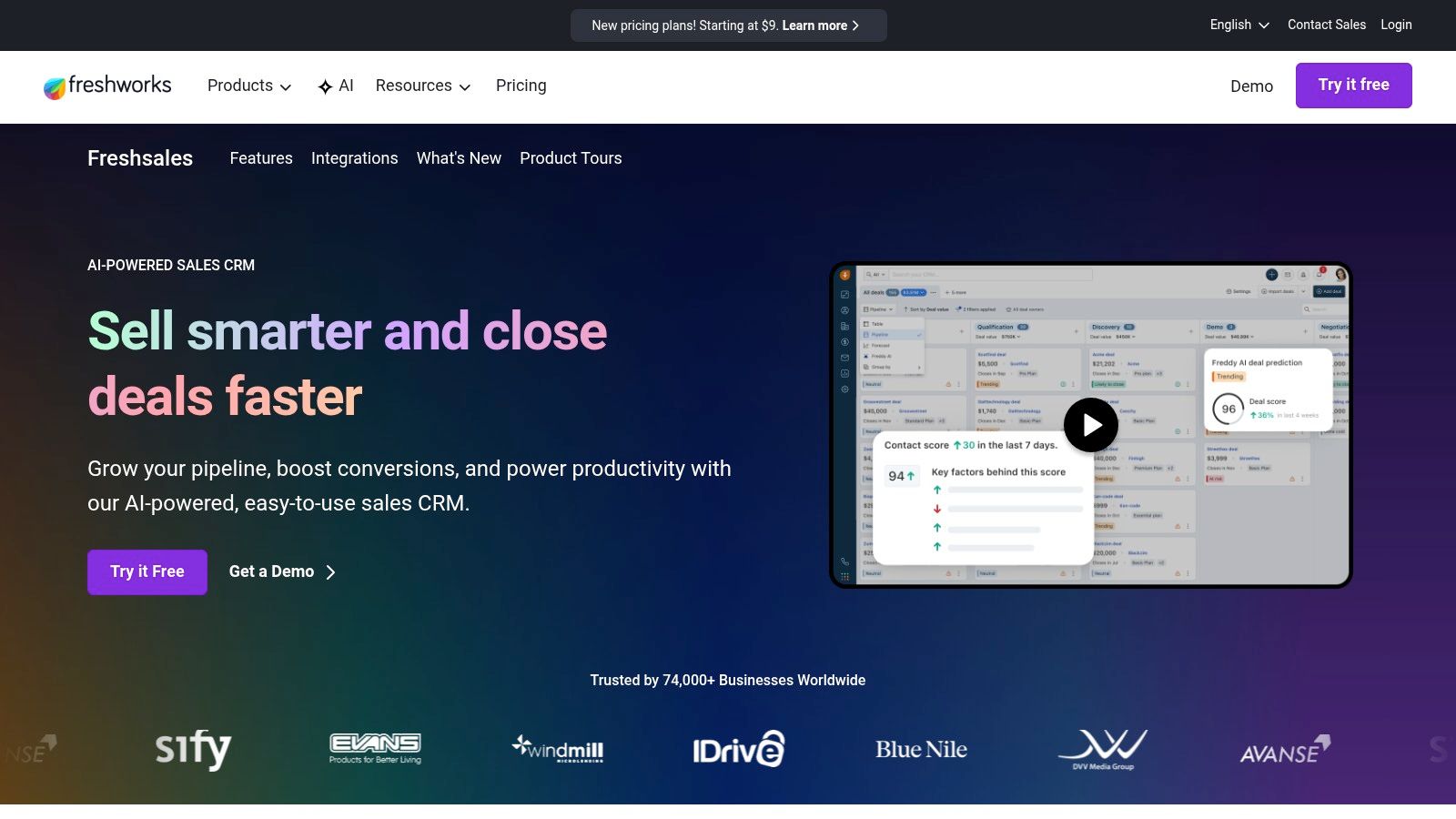 Freshsales (Freshworks CRM) – Free
