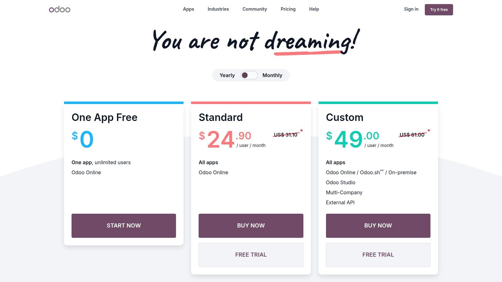 Odoo CRM (One App Free)