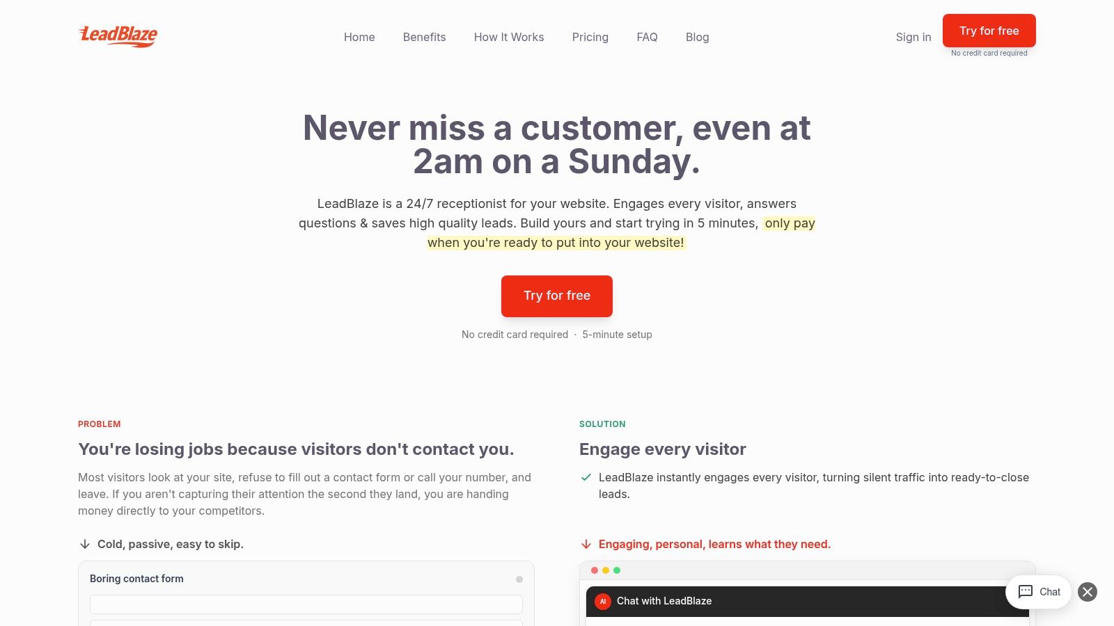 Screenshot from https://leadblaze.ai